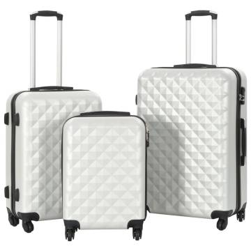 Hardcase Trolley Set 3 pcs Bright Silver ABS - Durable & Stylish