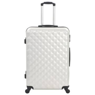 Hardcase Trolley Set 3 pcs Bright Silver ABS - Durable & Stylish