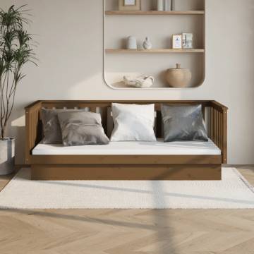 Day Bed Honey Brown 100x200 cm Solid Wood Pine - Versatile Design