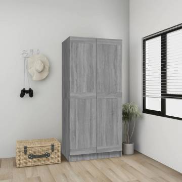 Wardrobe Grey Sonoma - Stylish Storage Solution | Hipo Market