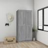 Wardrobe Grey Sonoma 82.5x51.5x180 cm Engineered Wood Colour grey sonoma Quantity in Package 1 Amount 