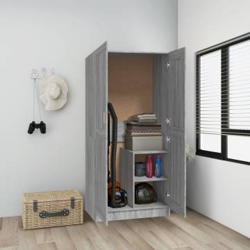 Wardrobe Grey Sonoma - Stylish Storage Solution | Hipo Market