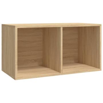 Vinyl Storage Box Sonoma Oak - Stylish & Practical Organizer