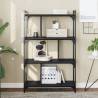 Bookcase 4-Tier Black 76x32x123 cm Engineered Wood Colour black Quantity in Package 1 Height 123 cm 