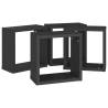 Wall Cube Shelves 4 pcs Black - Stylish & Practical Design