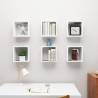 Stylish Wall Cube Shelves - Set of 6 - White 30x15x30 cm