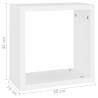 Stylish Wall Cube Shelves - Set of 6 - White 30x15x30 cm