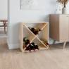 Wine Cabinet 62x25x62 cm Solid Wood Pine Colour natural Size 62 x 25 x 62 cm Quantity in Package 1 Model with 4 holes 