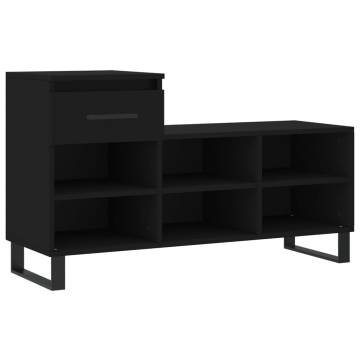 Shoe Cabinet Black 102x36x60 cm - Elegant Storage Solution