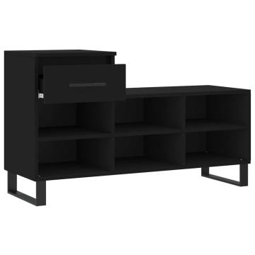 Shoe Cabinet Black 102x36x60 cm - Elegant Storage Solution