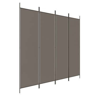 4-Panel Room Divider Anthracite 200x220 cm | HipoMarket