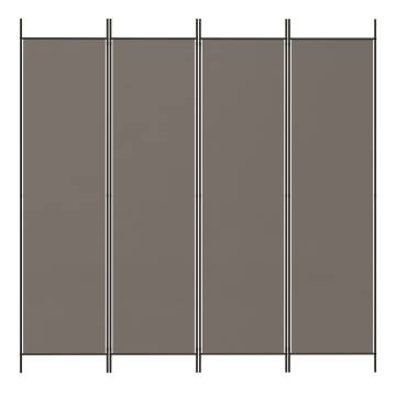 4-Panel Room Divider Anthracite 200x220 cm | HipoMarket