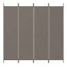 4-Panel Room Divider Anthracite 200x220 cm | HipoMarket