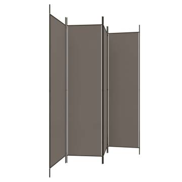 4-Panel Room Divider Anthracite 200x220 cm | HipoMarket