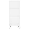 Stylish Highboard White 34.5x34x180 cm - Hipomarket