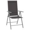 Folding Garden Chairs Set - 2 pcs Textilene Black | Hipo Market