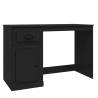 Elegant Black Desk with Drawer - 115x50x75 cm Engineered Wood