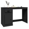 Elegant Black Desk with Drawer - 115x50x75 cm Engineered Wood