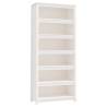 Book Cabinet White 80x35x183 cm - Solid Pine Wood Storage