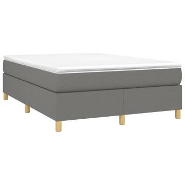 Box Spring Bed Frame Dark Grey 135x190 cm | HipoMarket