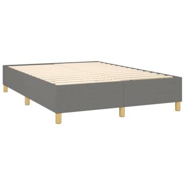 Box Spring Bed Frame Dark Grey 135x190 cm | HipoMarket