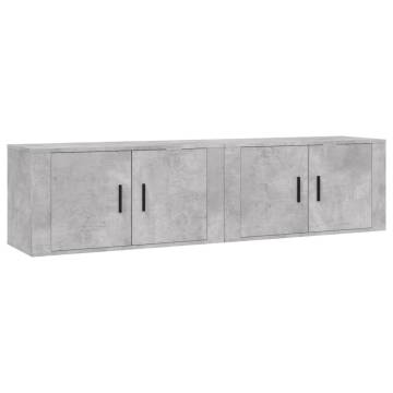 Wall-Mounted TV Cabinets - Concrete Grey - 80x34.5x40 cm