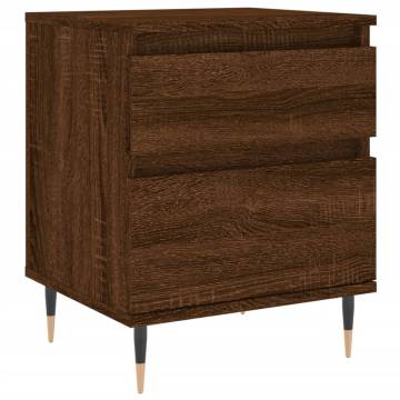 Brown Oak Bedside Cabinet - Stylish & Durable | HipoMarket