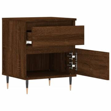 Brown Oak Bedside Cabinet - Stylish & Durable | HipoMarket