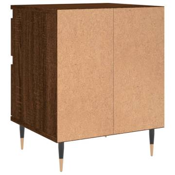 Brown Oak Bedside Cabinet - Stylish & Durable | HipoMarket