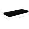 Stylish Floating Wall Shelves Set - High Gloss Black - 4 pcs