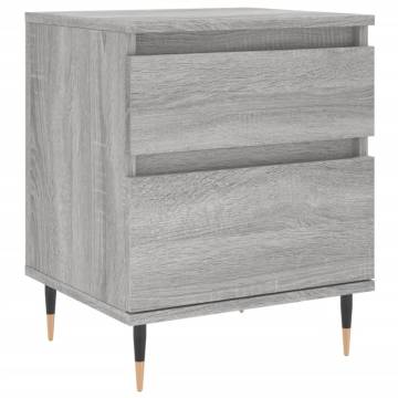 Trendy Grey Sonoma Bedside Cabinet - 40x35x50 cm