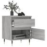 Trendy Grey Sonoma Bedside Cabinet - 40x35x50 cm