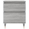 Trendy Grey Sonoma Bedside Cabinet - 40x35x50 cm