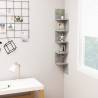 Stylish Wall Corner Shelf - Concrete Grey 20x20x127.5 cm