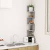 Stylish Wall Corner Shelf - Concrete Grey 20x20x127.5 cm