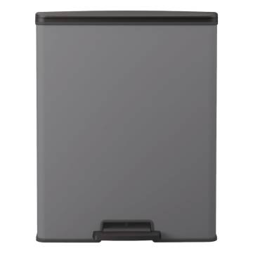 Curver Deco Pedal Bin 65L in Cool Grey - Stylish & Hygienic