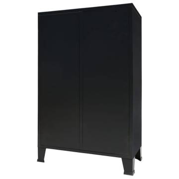 Industrial Style Black Wardrobe - 67x35x107 cm | Hipomarket UK