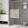 Walk-in Shower Wall ESG Glass Stone Design 90x195 cm