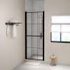 Black Tempered Glass Shower Door 91x195 cm - Industrial Style