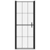 Black Tempered Glass Shower Door 91x195 cm - Industrial Style