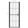 Black Tempered Glass Shower Door 91x195 cm - Industrial Style