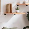 Light Brown Wall Shelf - Treated Solid Oak Wood | HipoMarket