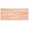 Light Brown Wall Shelf - Solid Oak Wood, Rustic Design