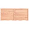 Light Brown Wall Shelf - Solid Oak Wood, Rustic Design