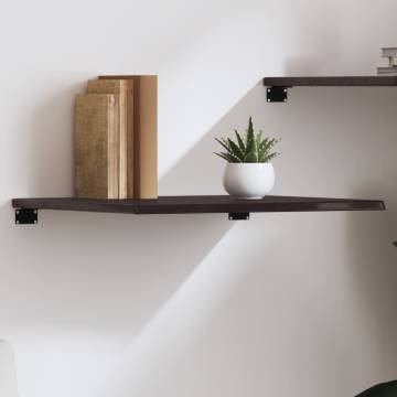 Wall Shelf Dark Brown 60x60 cm - Solid Oak Storage Solution