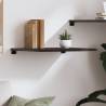 Wall Shelf Dark Brown 60x60 cm - Solid Oak Storage Solution