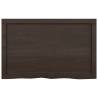 Wall Shelf Dark Brown Solid Oak - 80x50x(2-6) cm | HipoMarket