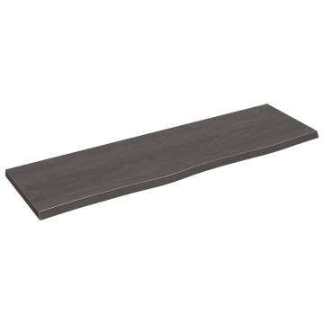 Wall Shelf Dark Brown Solid Oak 100x30 cm | HipoMarket