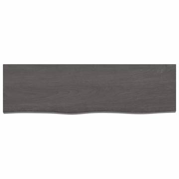 Wall Shelf Dark Brown Solid Oak 100x30 cm | HipoMarket