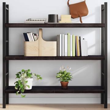 Wall Shelf Dark Brown Solid Oak - Stylish Storage Solution